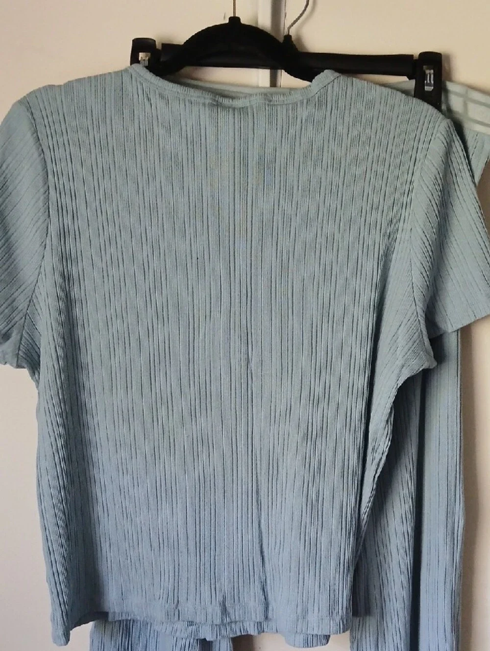 Calvin Klein Light Blue Ribbed Two-Piece Lounge Set